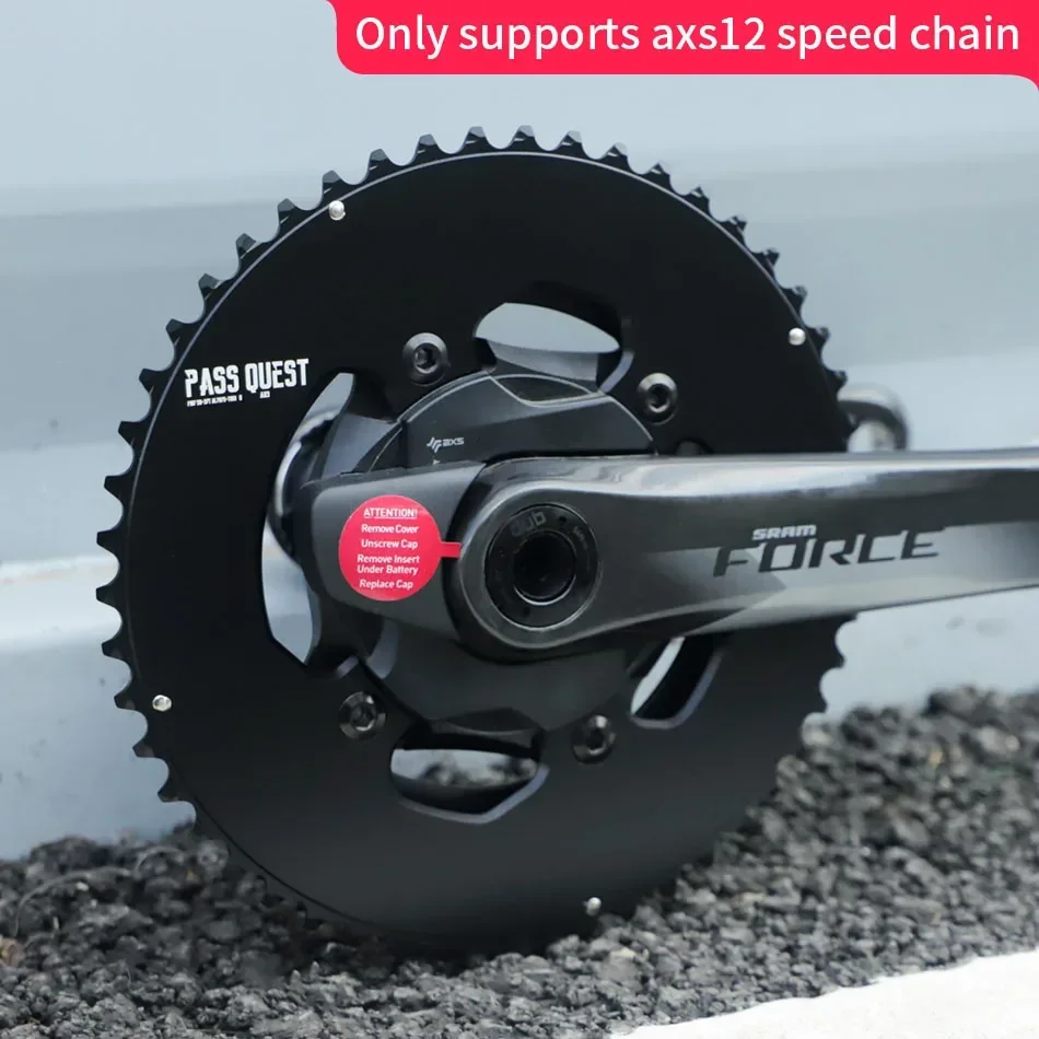107BCD Double Chainring 2X Sprocket For SRAM FORCE Quarq Power Meter AXS 12S Road/Gravel Bike 46-33 48-35 50-37 52-39 bicycle sprocket gear bicycle parts bike sprocket