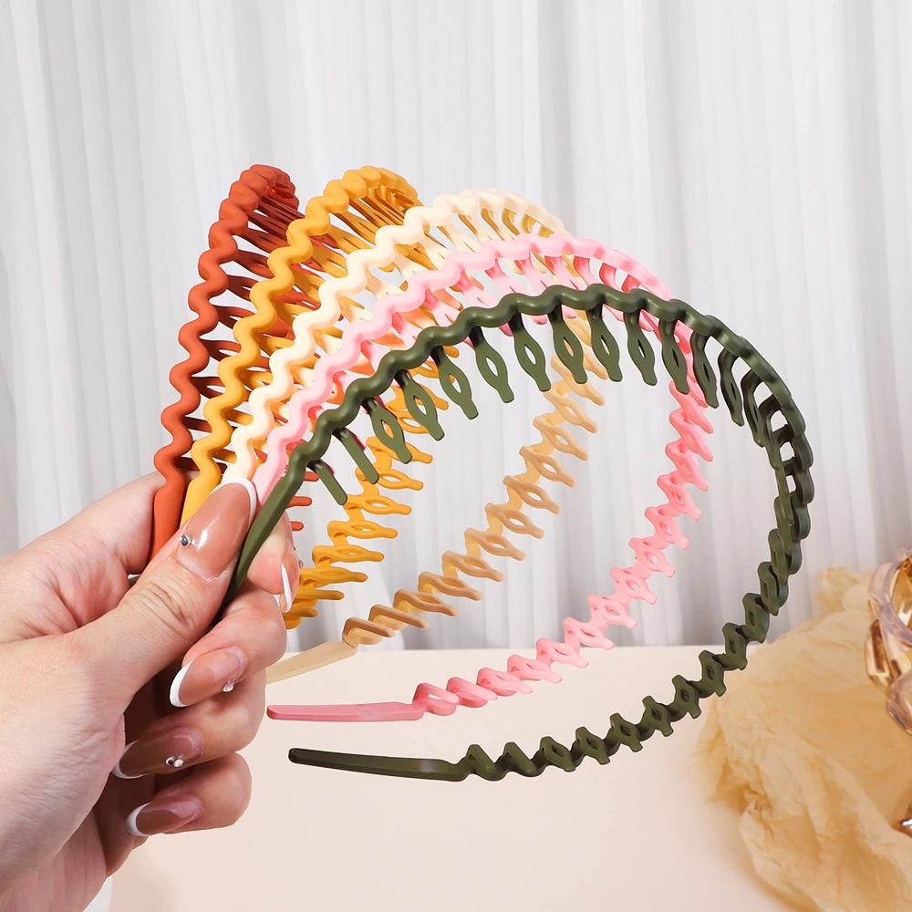 2022 New Fashion Styles Wave Resin All-match Hair Bands For Women Girls  Scrub Wavy Hair Band Headband Headwear Hair Accessories - AliExpress
