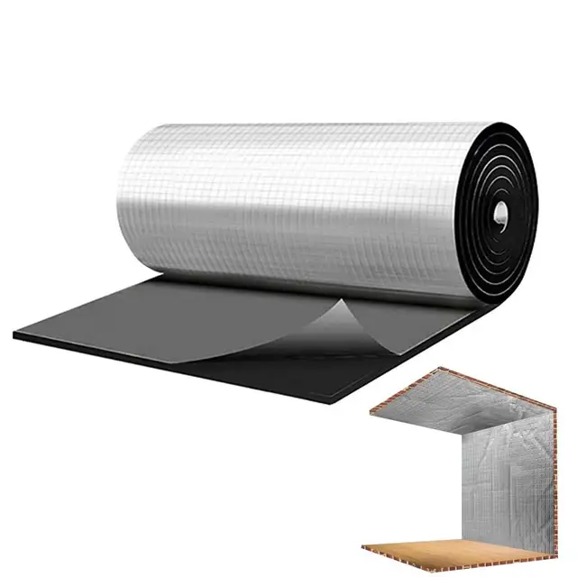 Isolation Phonique Tapis Insonorisant Voiture 10mm - Mousse Anti-Bruit Auto- Adhésive - 200x50cm - Capot, Porte, Toit Mousse Anti Bruit Adhésive