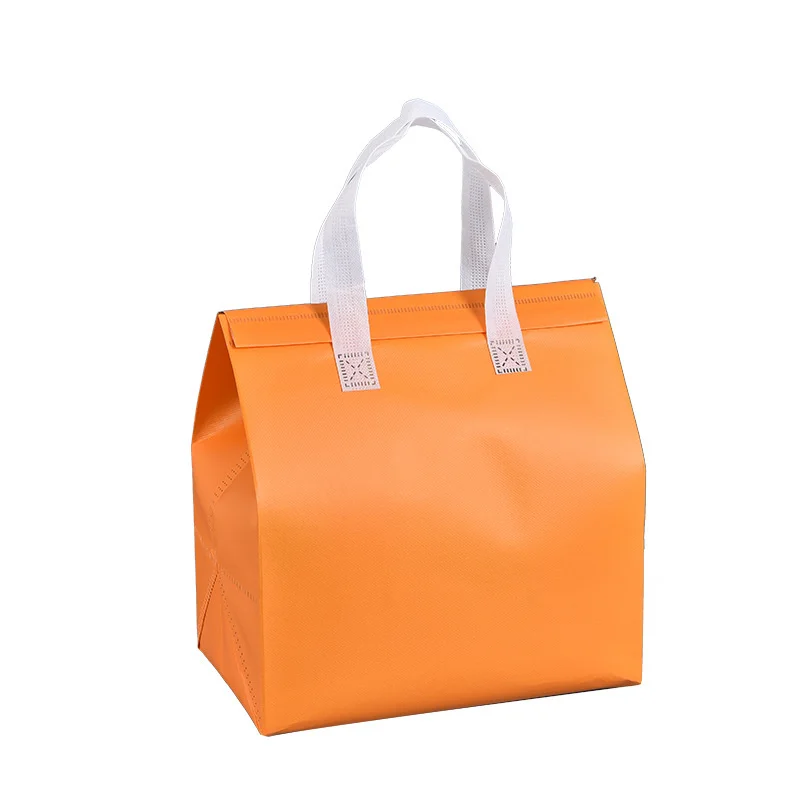 StoBag 10pcs Non-woven Lunch Bags Tote Insulation Portable Fabric Keep Food Warm Cold for Cake Drinks Packaging Delivery Pouch 6