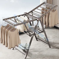 Aluminum Folding Butterfly Shape Clothes Drying Display Rack Outdoor Adjustable Cloth Stand Clothes Airer Dryer Rack 1
