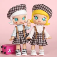 Ob11 Doll Kindergarten Set Grid Clothes School Uniform Hat Shirt Shorts For Obitsu11, Gsc, Molly, P9, Ymy, 1/12bjd Toy 2
