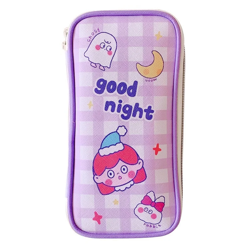 Ins Small Fresh Cartoon Pencil Case Kawaii Transparent Pencil Bag Korean  Stationery Large Capacity Storage Pouch School Office - AliExpress