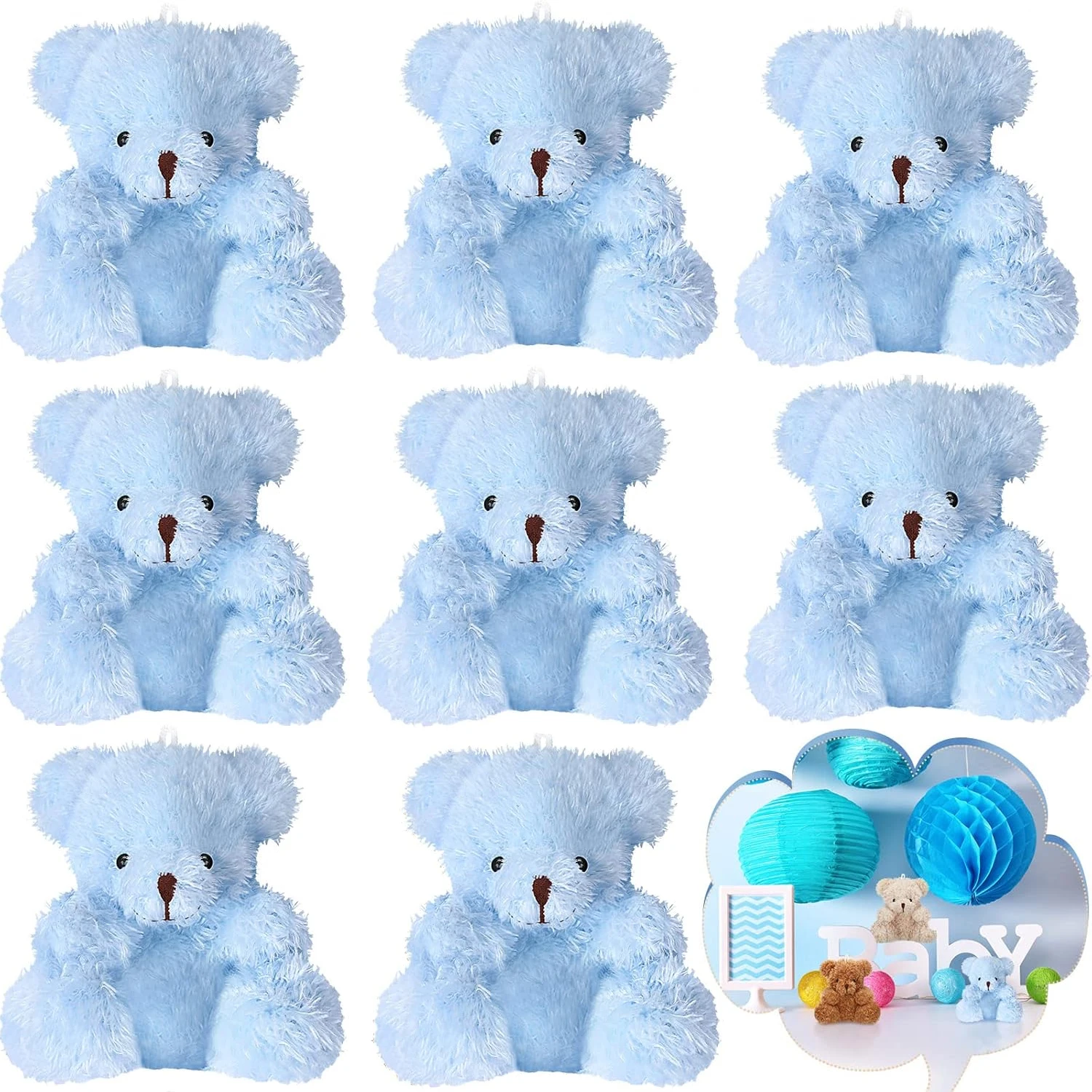 thumbnail image 1 of 12/24 Pcs Mini Plush Bears 4 Inch Small Bear Stuffed Animal Toys Tiny Fuzzy Bear Soft Bear Stuffed Doll for Christmas Birthday, 1 of 5