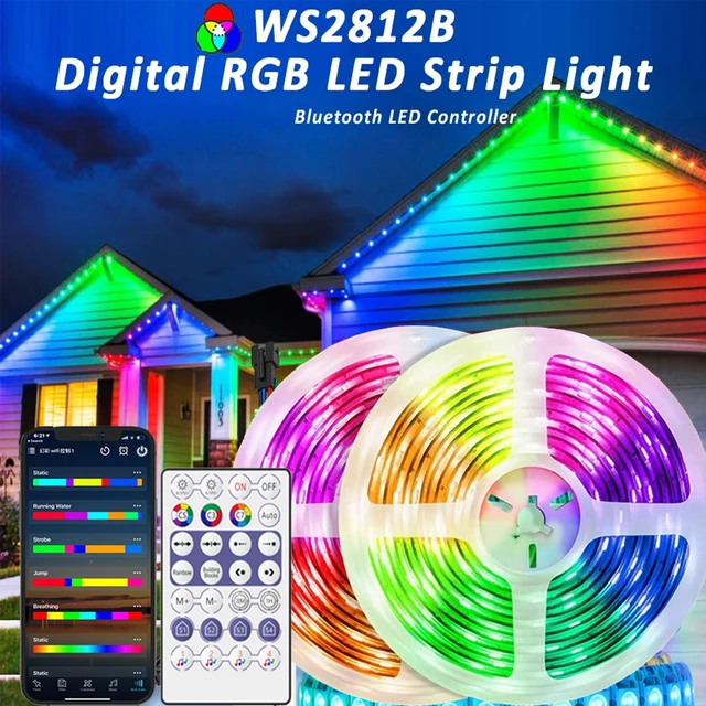 Ruban LED 20M (10mx2) Bleutooth Bande LED 5050 RGB, Contrôlé par