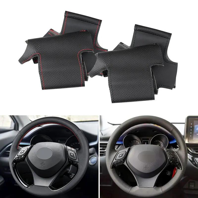 LQTENLEO Cubierta De Cuero Artificial Para Volante De Coche, Protector