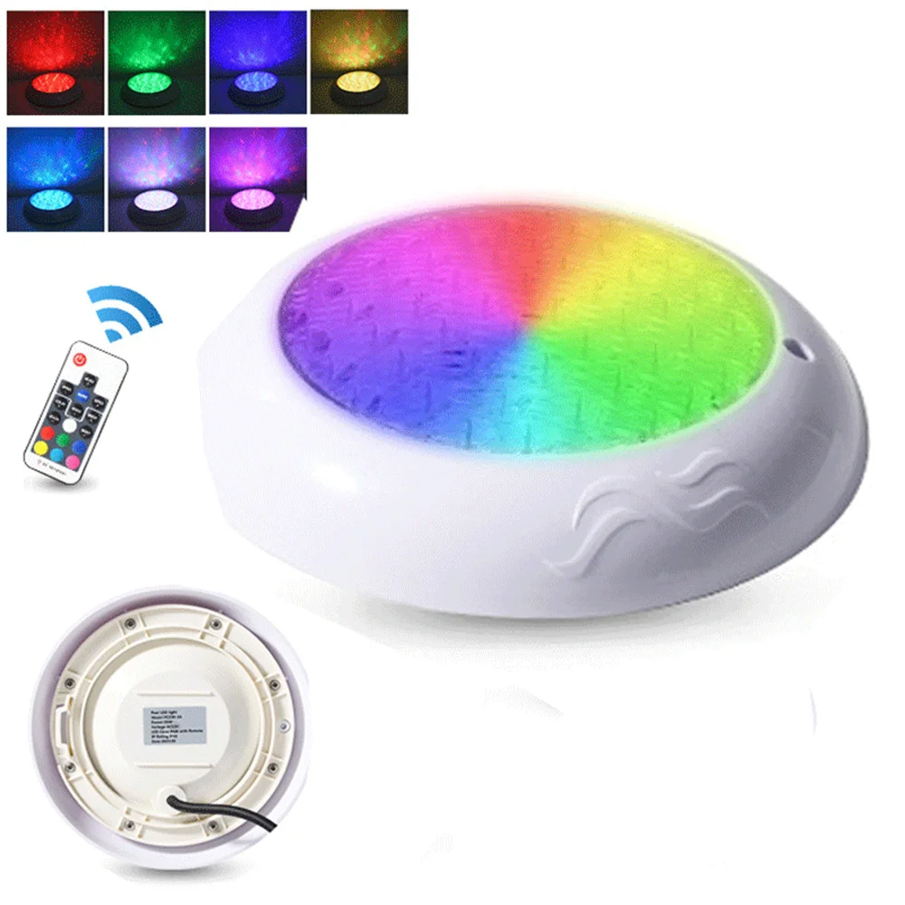 Description Picture 3 of item35W RGB LED Swimming Pool Light IP68 Waterproof 12V Outdoor Wall-Mounted UnderWater Fountain Lamp Pond LED Piscina Luz Spotlight