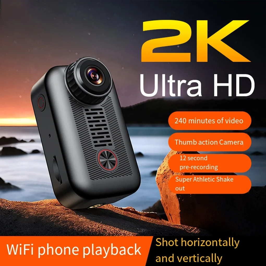 HD 2K Dog Cat Pet Camera Collar, 360 Panoramic Sports Wireless App Rechargeable Camera Video Records for Cats Dogs Birthday Gift