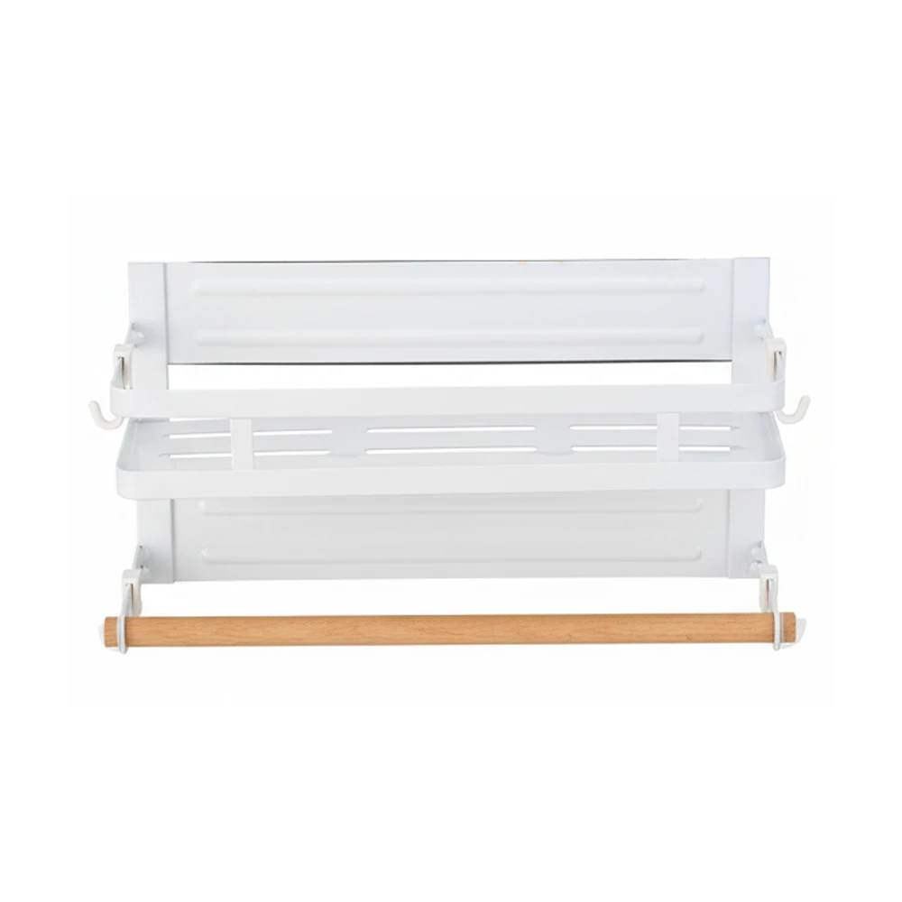 【Breeins】No Punching Magnetic Metal Fridge Storage Rack Kitchen Organiser
