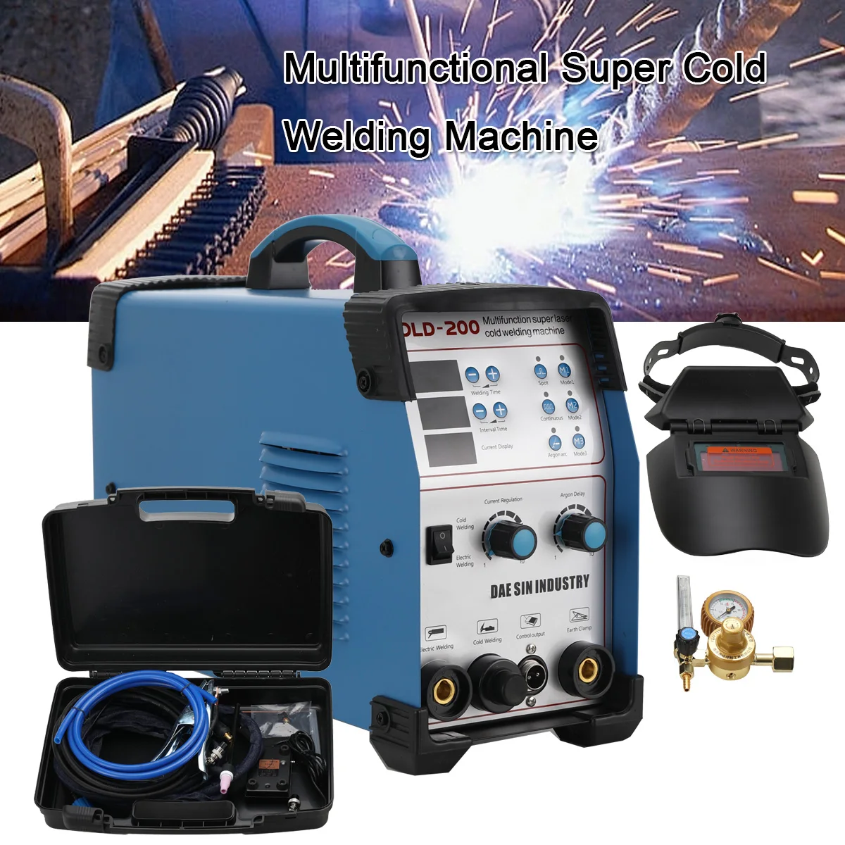 

3800W Portable Cold Welding Machine AC 220V High Precision Multifunction Repair Welder Welding Wire Range φ 0.4-3mm