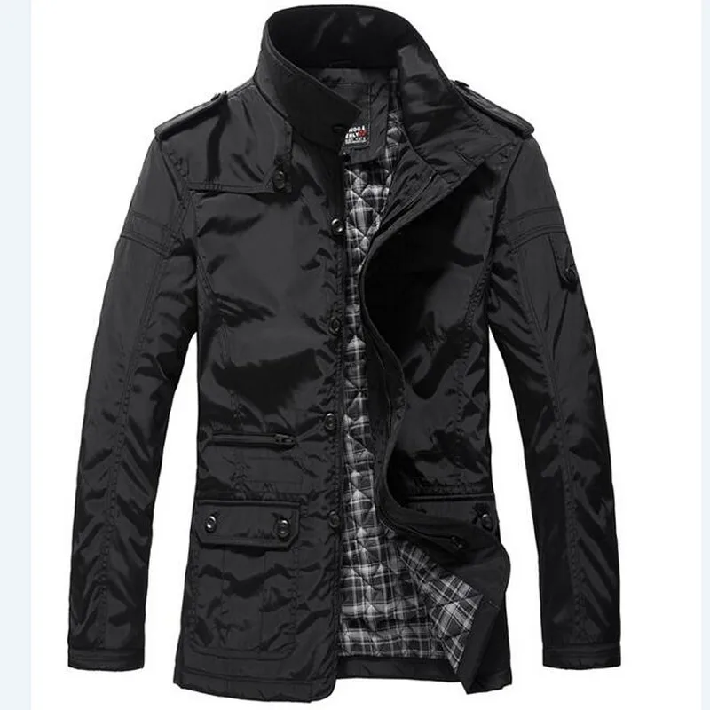 Men's Brand Jackets Autumn Winter Warm Mens Jackets Coats Outwear Waterproof Windbreaker Collar Overcoat Clothes Plus 4xl 5xl