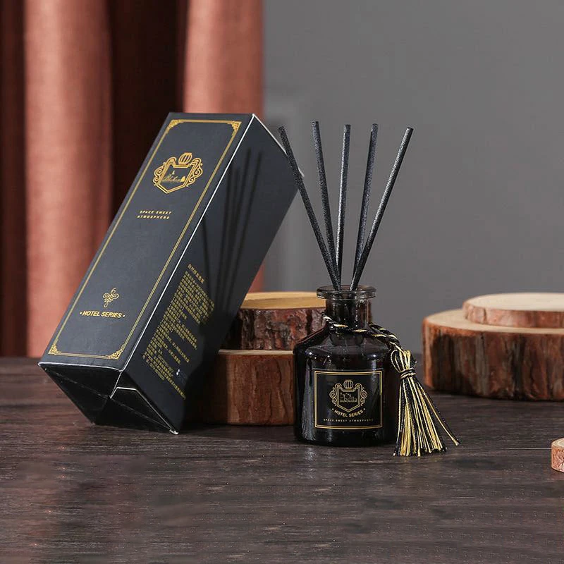 50ml Household Indoor Toilet Deodorant Aromatherapy Bottle Reed Diffuser Set Rattan Dried Flower Lasting Fresh Air Fragrance Set
