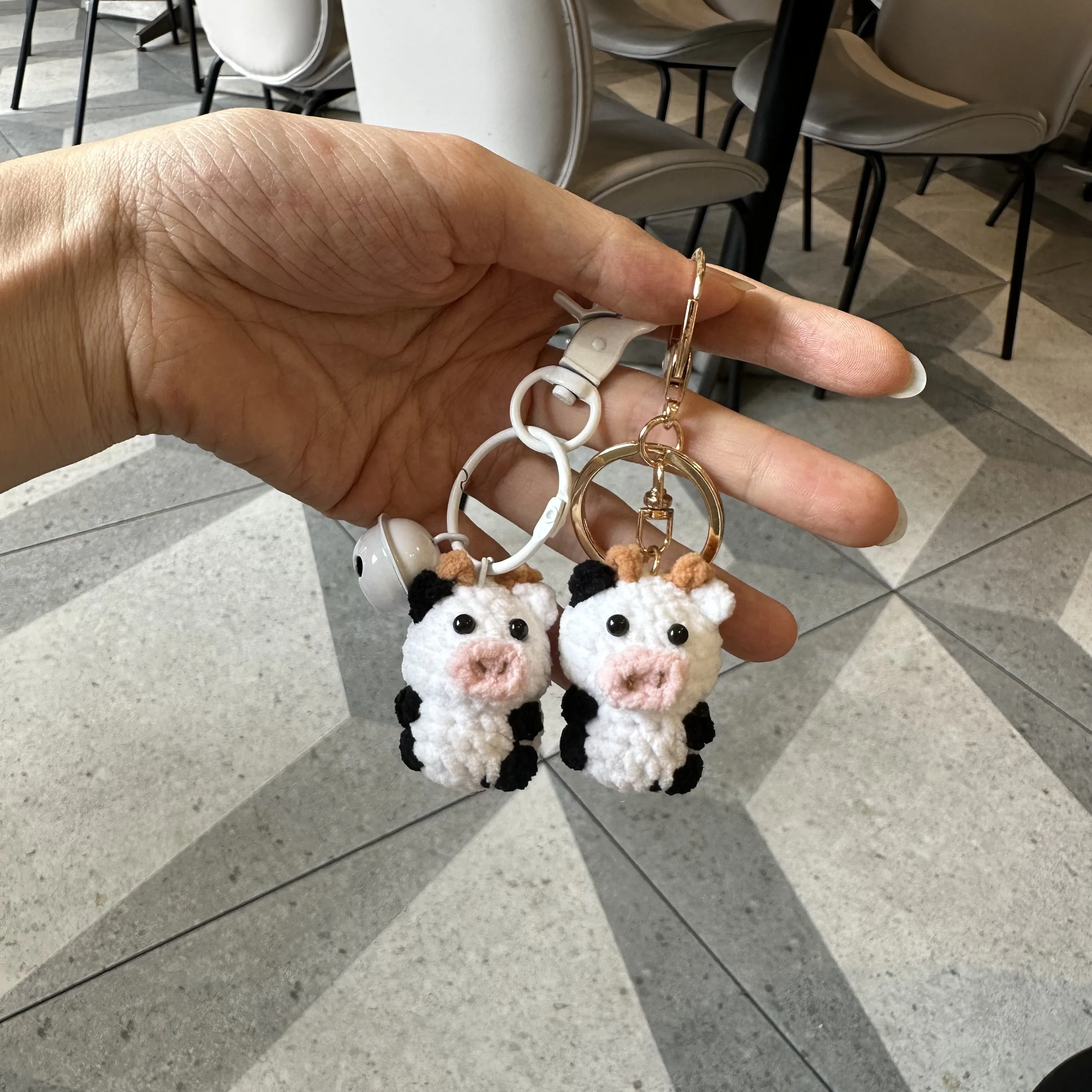 Highland Cow Plush Keychain Cute Cow Keychain Highland Cow Keyring