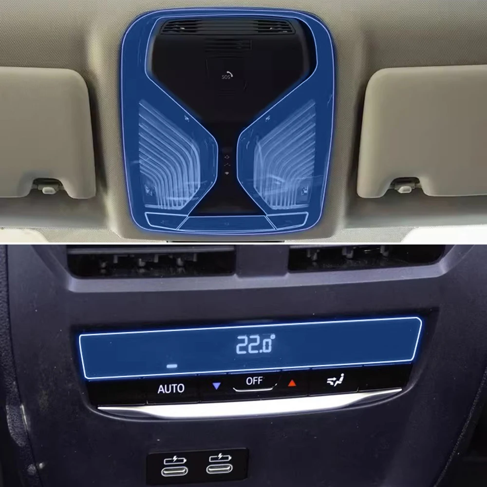 BMW 3 시리즈 G20 G21 2023 2024 인테리어 액세서리용 PPF 필름, 사전 재단된 투명 TPU 내비게이션 기어 패널 센터 콘솔