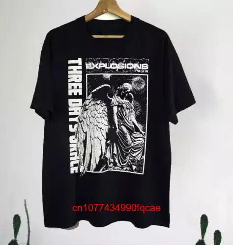 Футболка с длинным или коротким рукавом из хлопка Three Days Grace