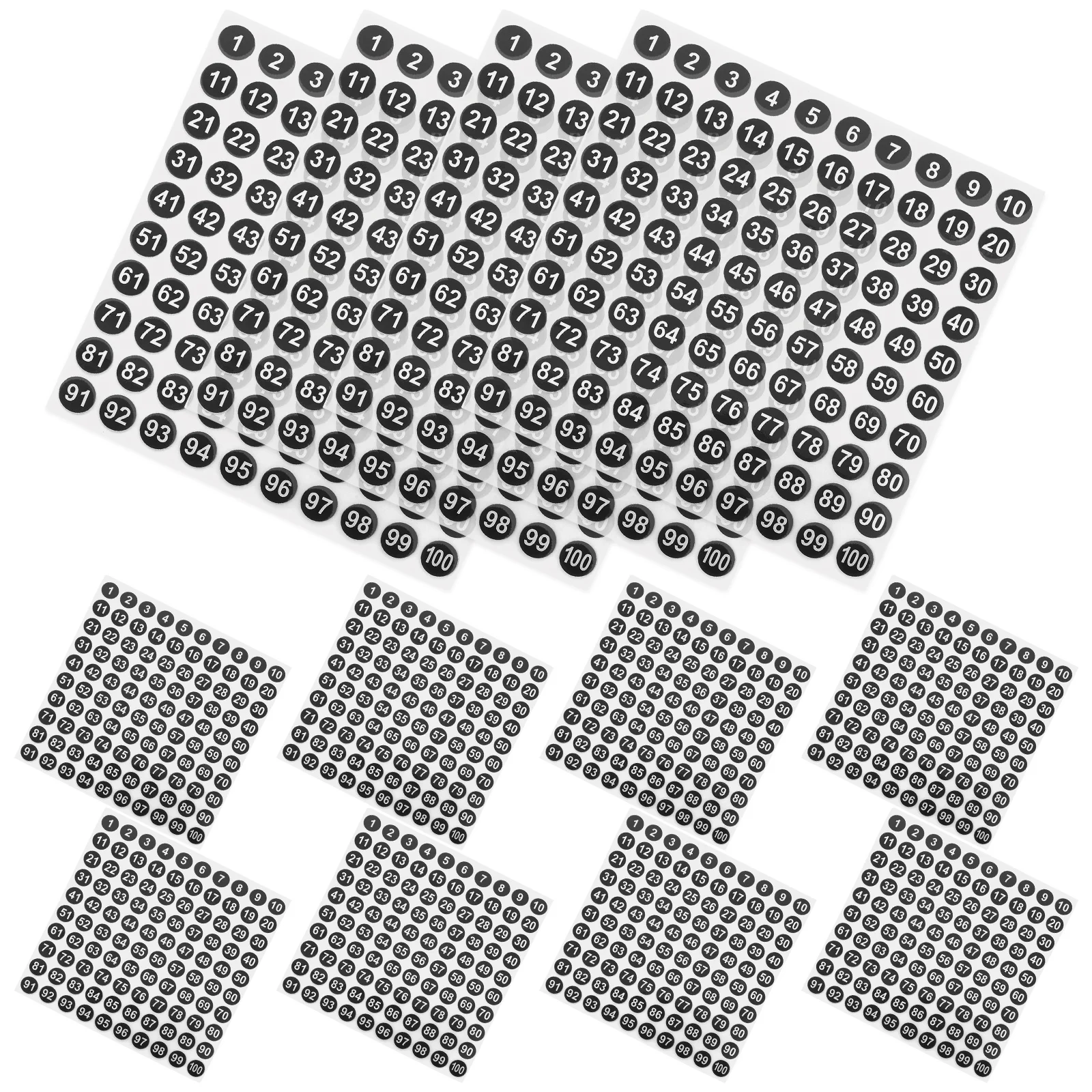 

50 листов круглых наклеек с цифрами, классификация цифровых этикеток, многофункциональные наклейки