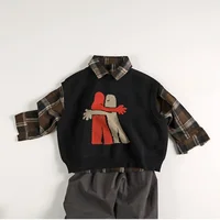 Gilet tricoté pour enfants, pull sans manches, mignon, dessin animé, doux, ample, vêtements d'extérieur, automne 2025 5