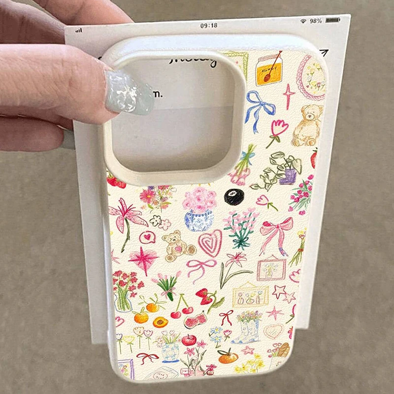 Watercolor Floral Pattern Soft Phone Case Cover