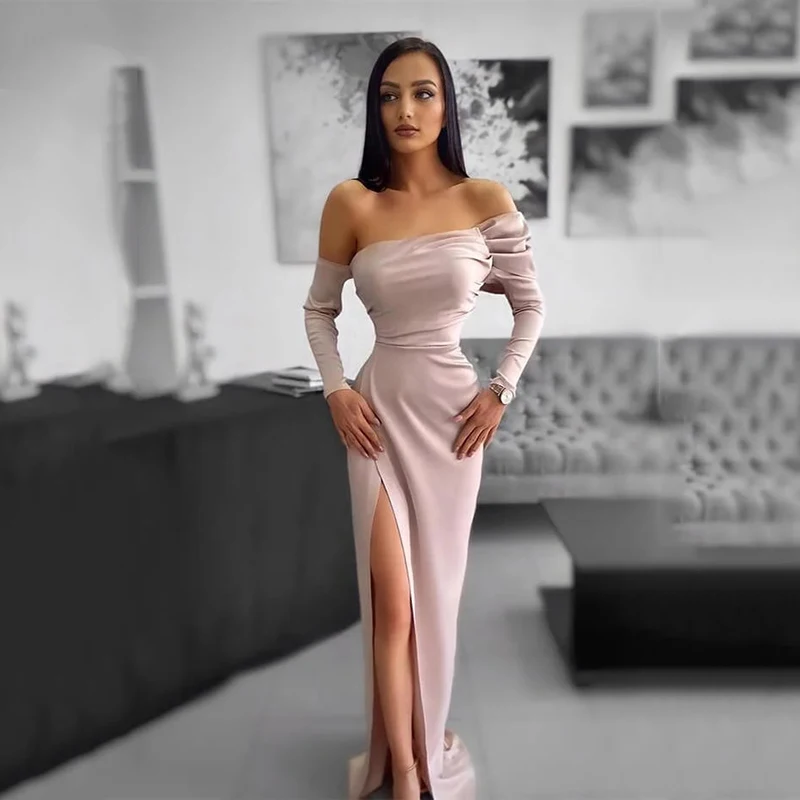 

Eightree Sexy Mermaid Prom Evening Dresses Formal Off The Shoulder Party Dress Saudi Arabia Cocktail Night Prom Gowns Plus Size