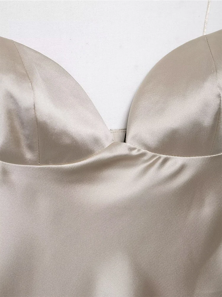 TFMLN Summer Women's New Chic Slim Heart Neck Sling Elegant Women Thin Straps Tops Street Fashion Comfortable Holiday Tops