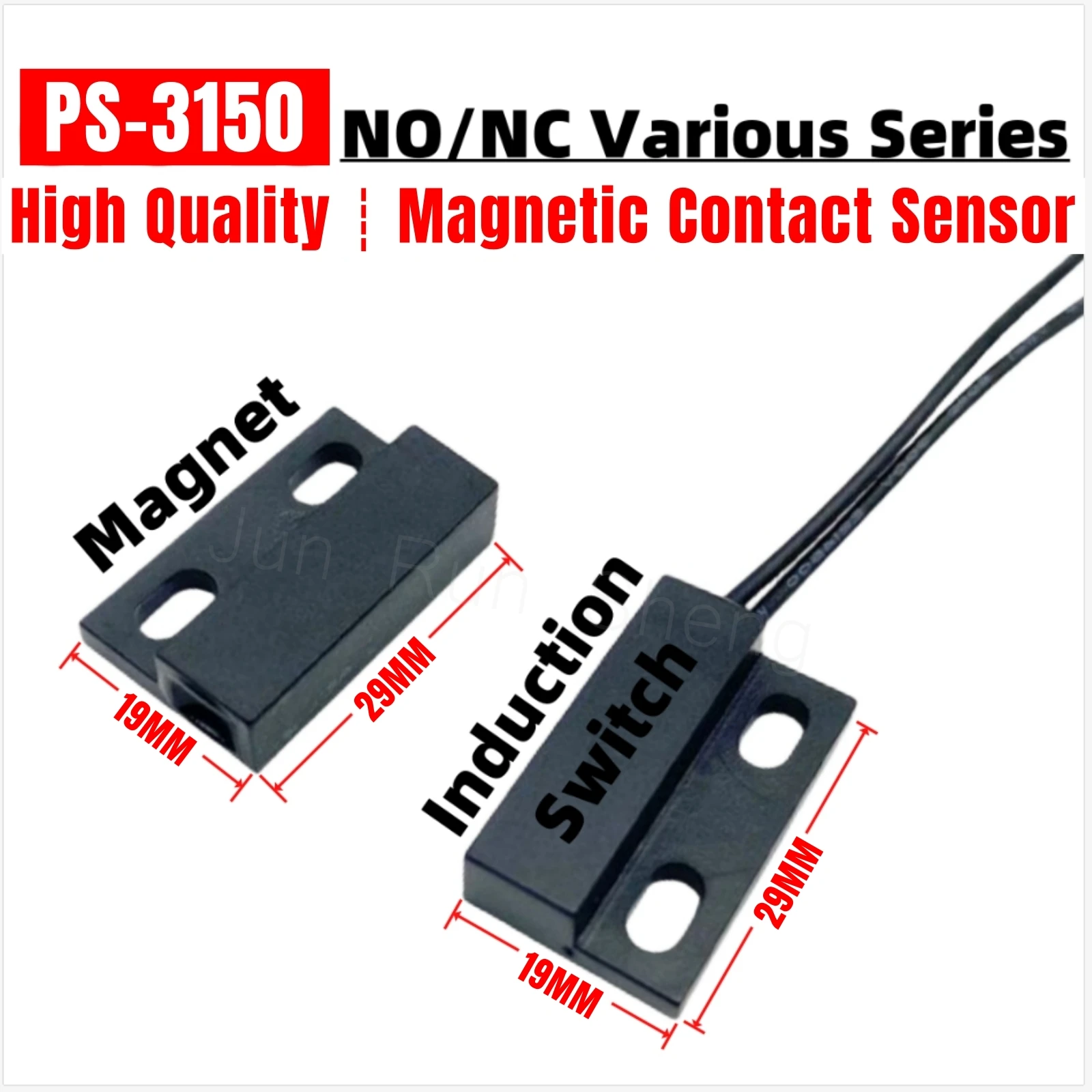 10PCS High Quality PS-3150 19x29MM Reed Switch Magnetic Contact Normally Closed / Open NO/NC PS3150 Door Window Induction Sensor