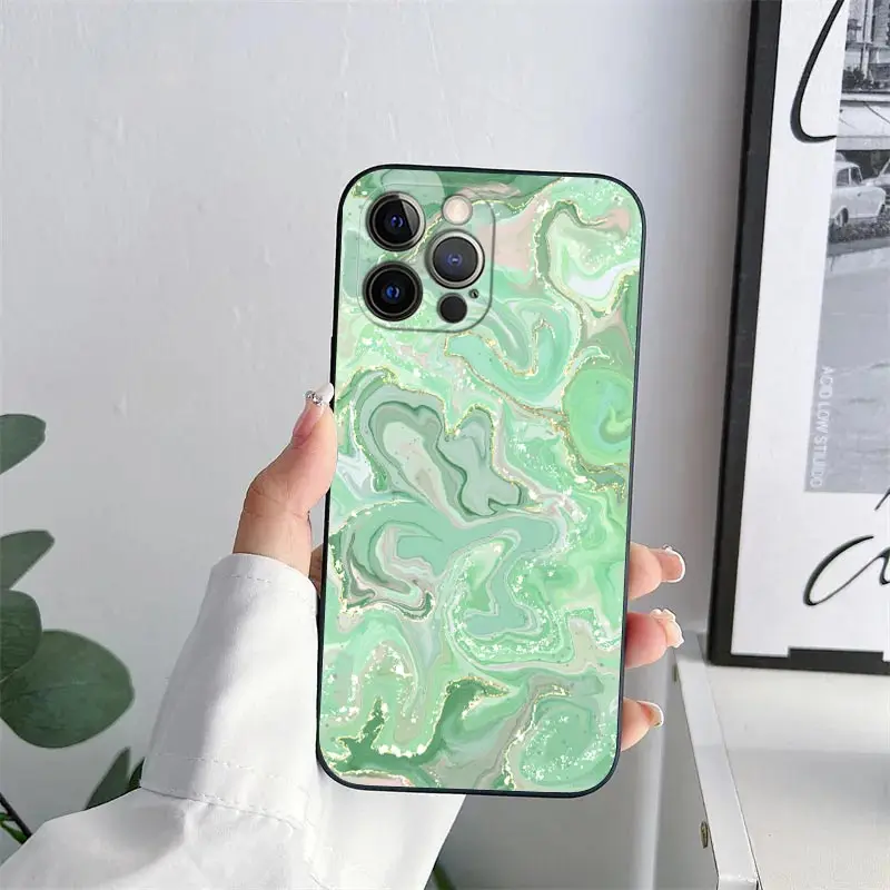 Flowing Color Marble Pattern Phone Case Cover