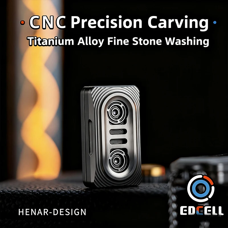 EDCELL TapeDrive Titanium Brass Fidget Toys Metal Fidget Toy