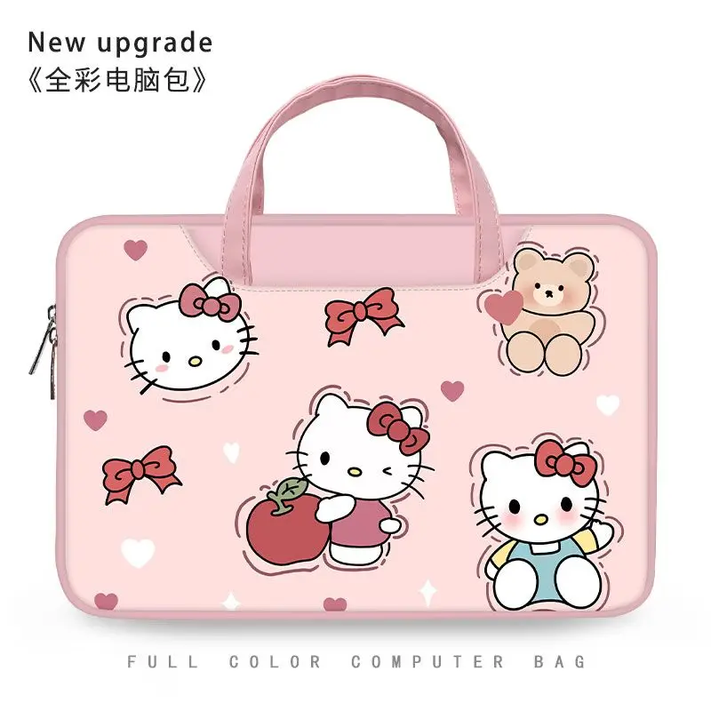 

Girly Heart Kawaii Sanrio Anime Hello Kitty Cartoon Hand-Painted Laptop Bag Cute Cartoon Storage Case Tablet Gifts for Girls