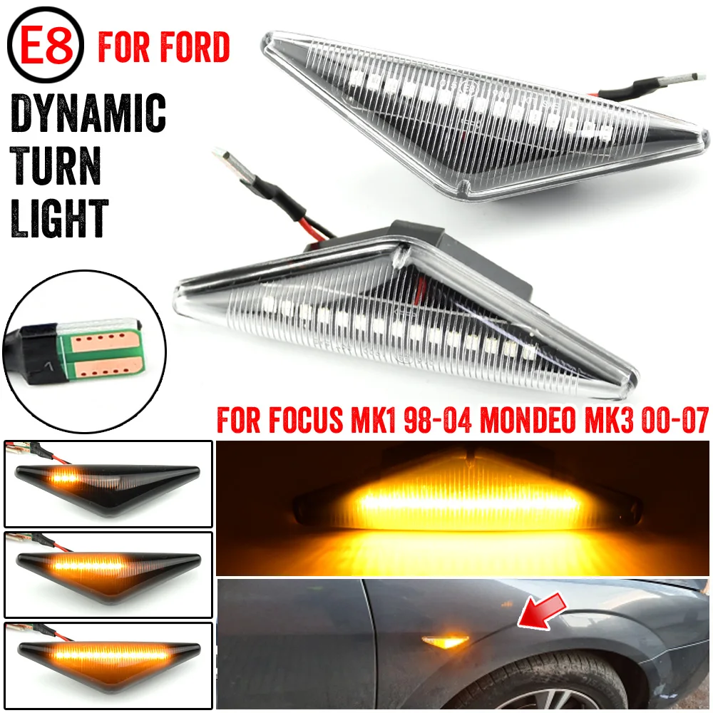 

LED Dynamic Side Marker Light Signal Blinker For Ford MONDEO 2000-2007 MK3 FOCUS MK1 1998-2004