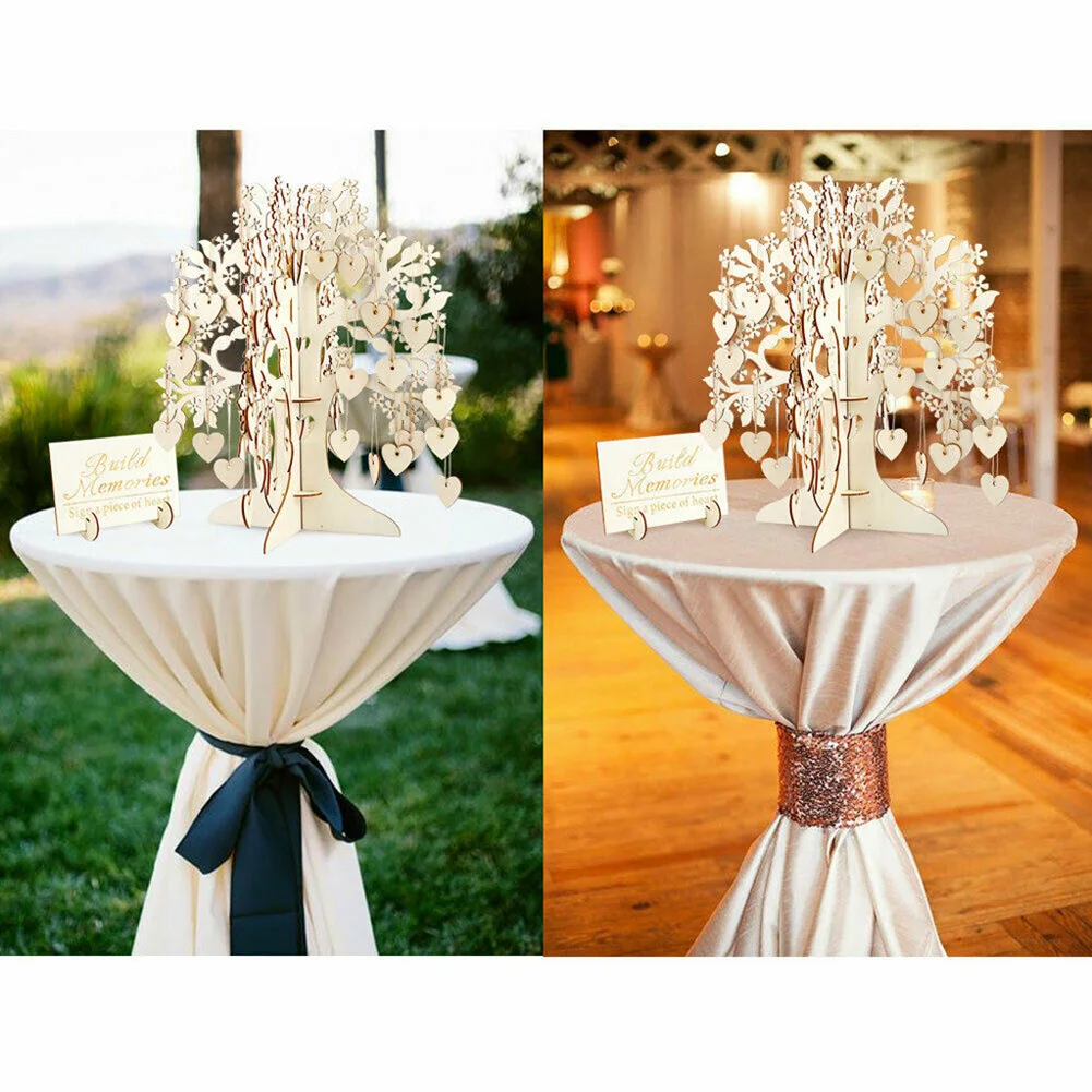 Wedding Guest Book Alternative Wishing Tree Rustic Guest Registry Wedding Reception Decor With 100 Love Pendants Wedding Guest Book