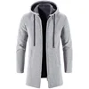 Men's Sweaters Coat Autumn Winter New Hot Warm Zipper Medium Long Cardigan Sweaters Man Casual Knitwear Sweatercoat mens clothes 2