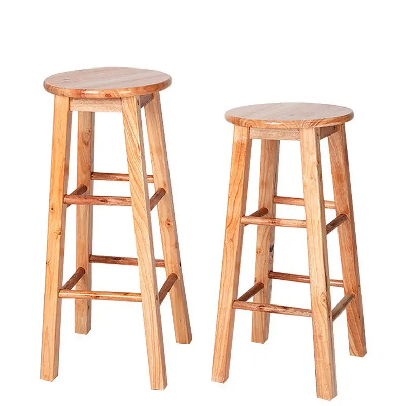 

Solid wooden stools, bar stools, milk tea shops, high stools, household minimalist high chairs, bar stools, photos of Nordic bar