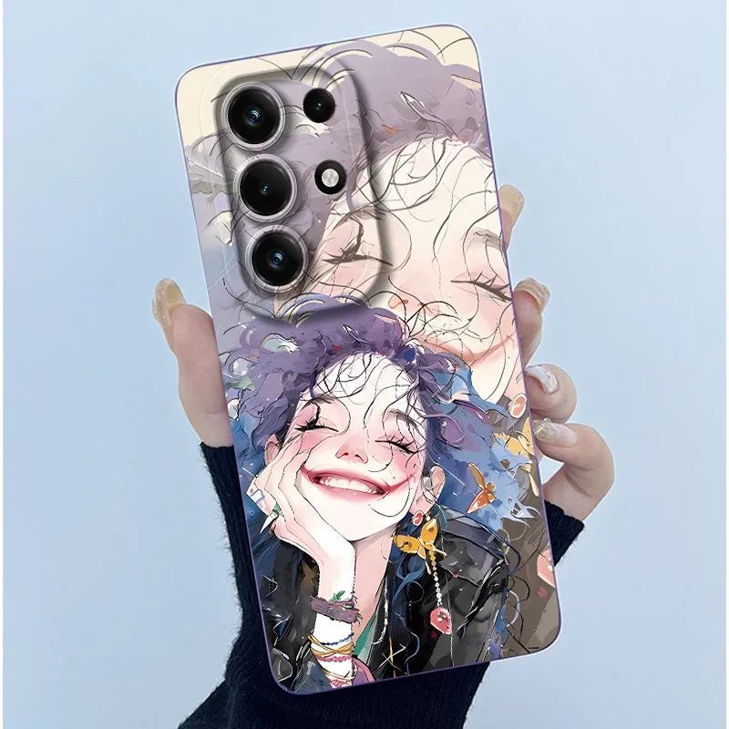 Simplicity Oil Painting Floral Silicone Soft Shockproof Back Cover
