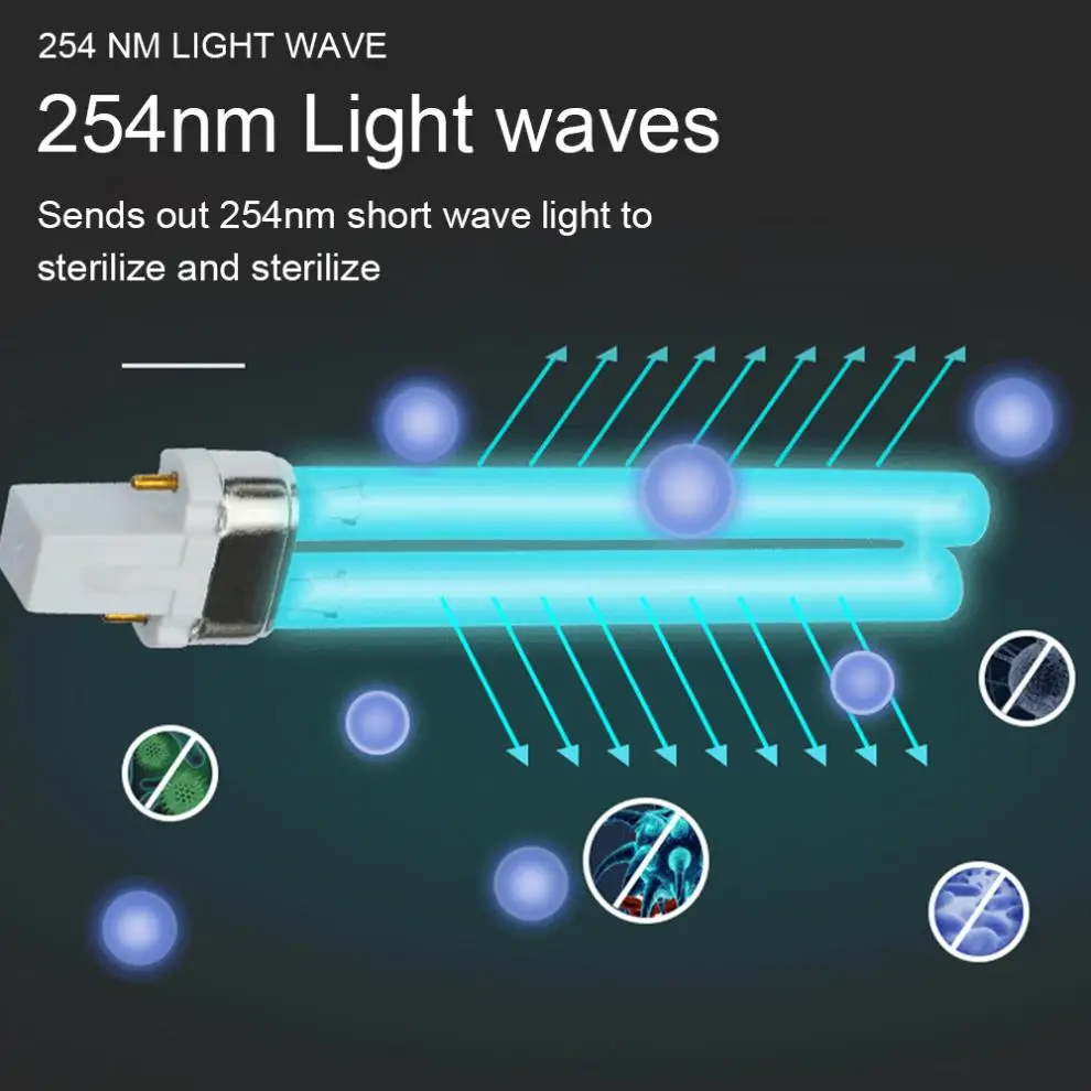 Lampada a lampadina UV 2 pezzi 5w 7w 9w 11w 13w lampadina di ricambio per lampadine di ricambio UV PLS per filtro stagno UVC e chiarificatori (7w