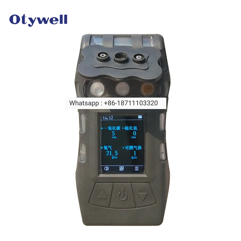 

OT600 handheld multi gas detector, 6 in 1 analyzer with alligator clip