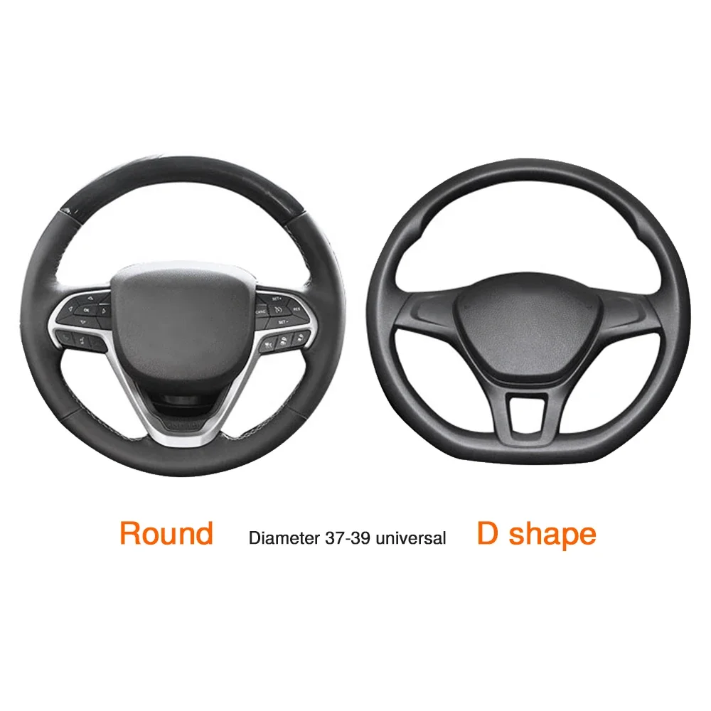 Universal Car Steering Wheel Cover Skidproof Auto Steering- Wheel Cover Anti-Slip Embossing Leather Car-styling Car Accessories steering wheel cover