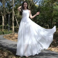 Travel Photo Desert Long Dress Women's New Summer Large Swing Chiffon Dress Elegant Belt Slimming Seaside Holiday Beach Dresses