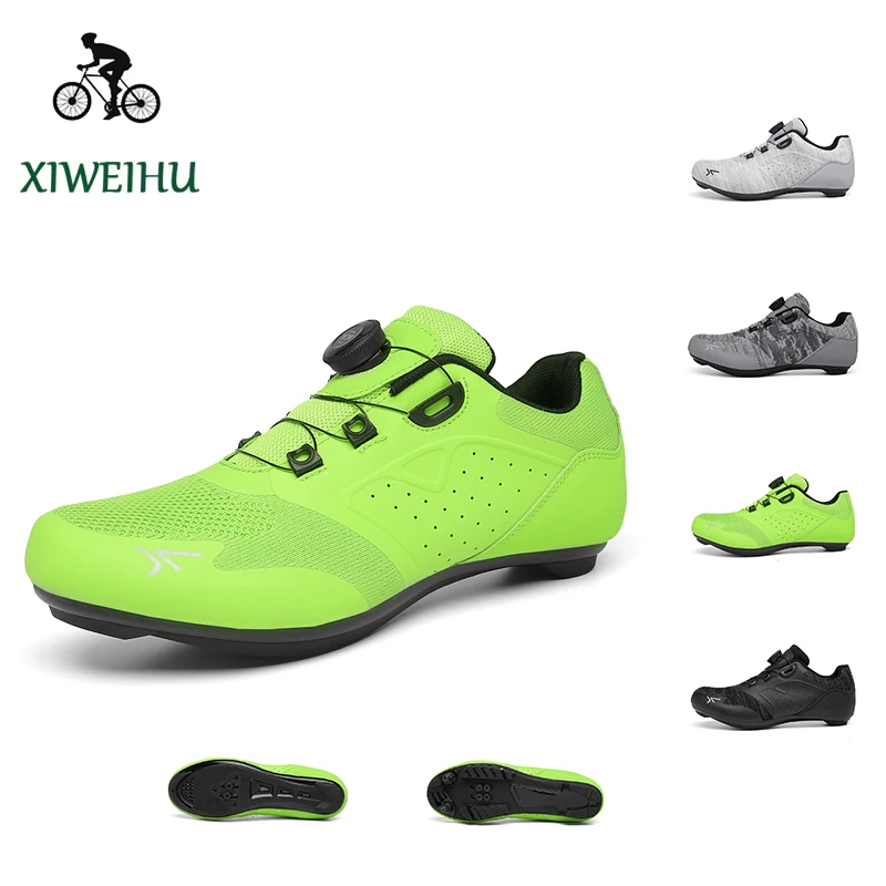 

XIWEIHU 2022 Professional Speed MTB Cycling Shoes Road RB Bicycle Flat Sneakers Cleat Dirt Bike SPD Mountain Footwear