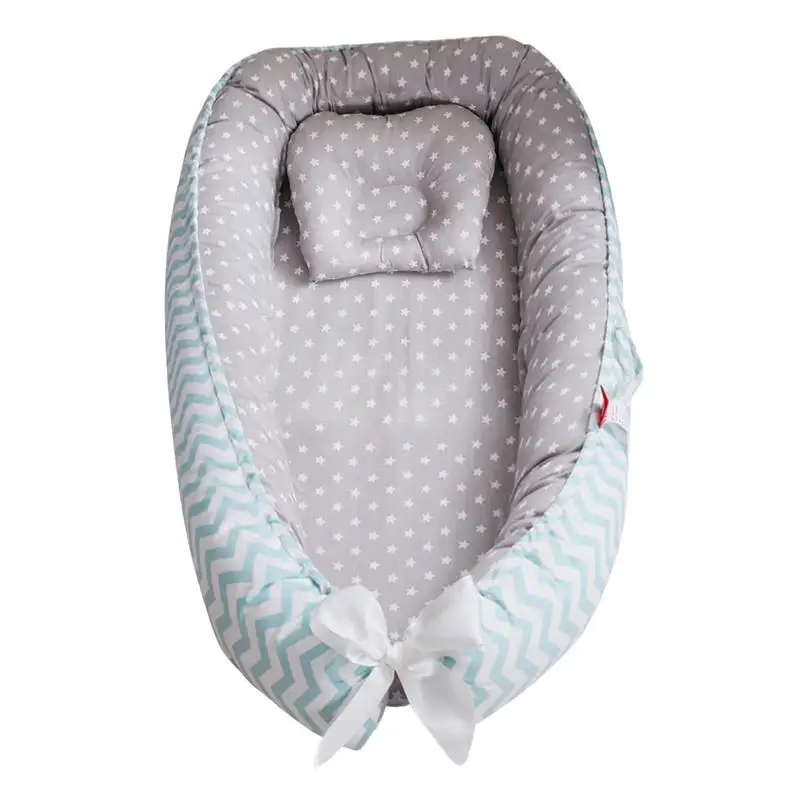 

Cotton Baby Bed Newborn Baby Crib Portable Baby Cradle For Boys Girls Travel Bed Baby Bassinet Cradle For Sleeping 85x50cm Small