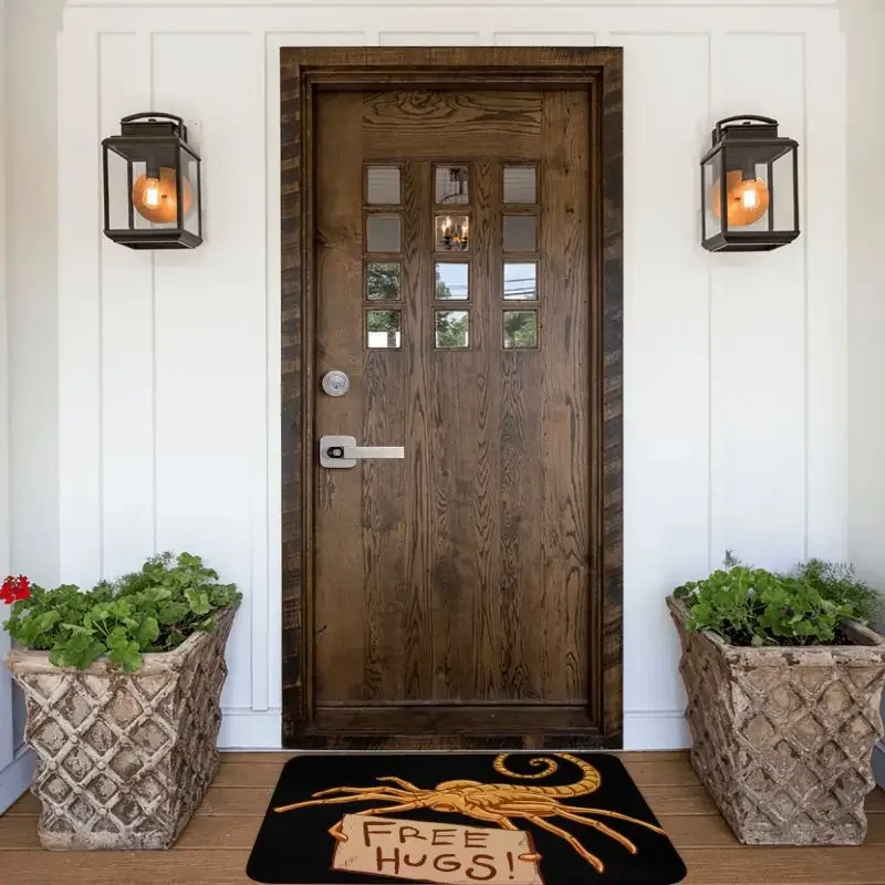 Free Hugs Front Door Mat Anti-Slip Outdoor Quick Dry Facehugger Alien Xenomorph Doormat Garden Garage Entrance Rug Carpet anti slip doormat