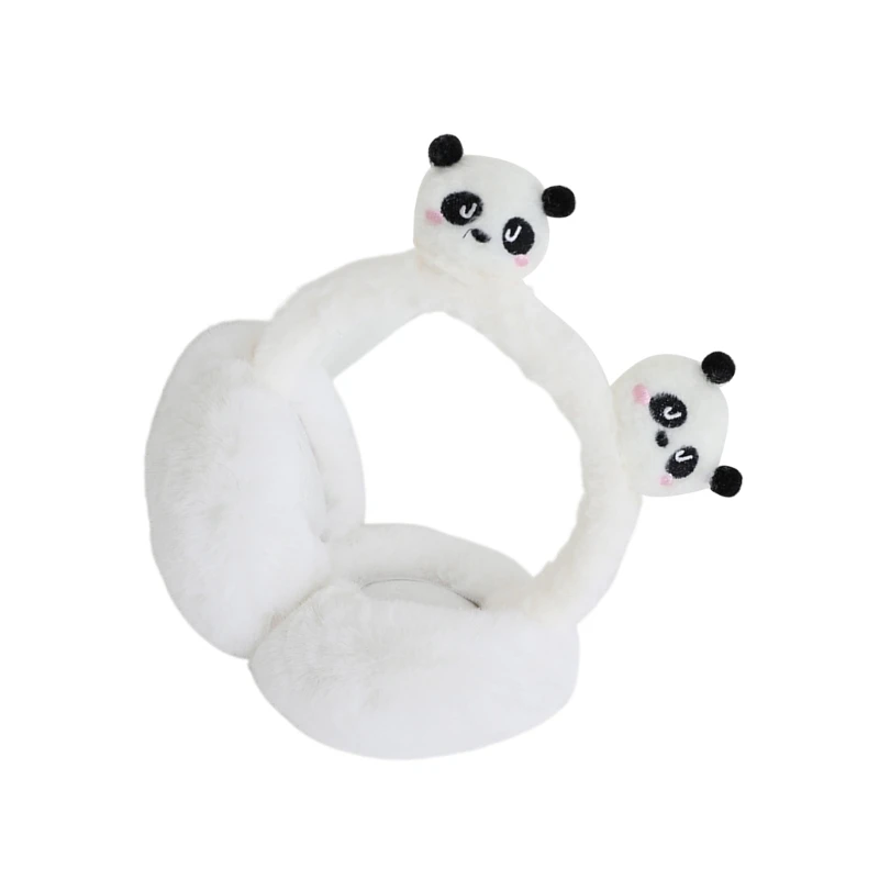 Soft and Warm Panda Plush Ear Warmers for Winter Outdoor Activities Keep You Warm in Cold Weather for Halloween