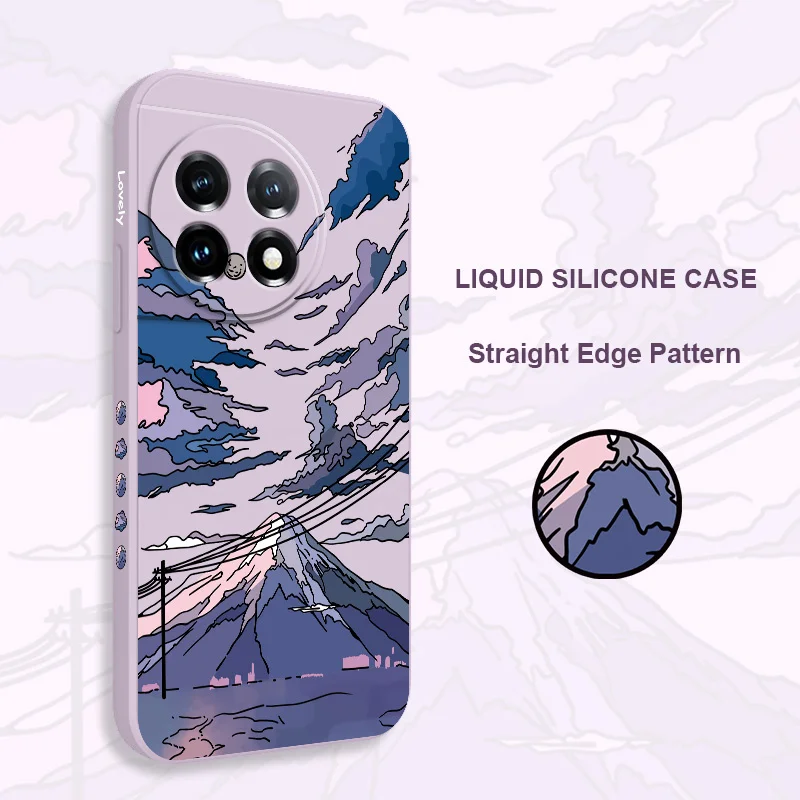 Floating Ash Mountain Liquid Silicone Phone Case