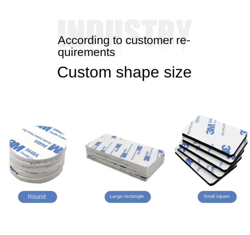 Double-Sided Adhesive Foam Tape 3M 9448A High Viscosity Die Cutting Type Hook for Car Decoration Strong Thickened EVA Tape