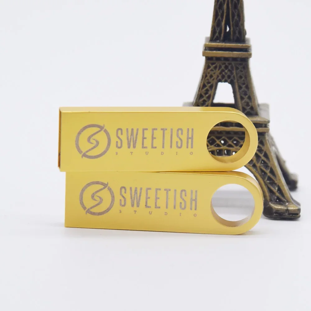 금속 USB 플래시 드라이브 펜 드라이브, 메모리 스틱 선물, 무료 맞춤형 로고, 4GB, 8GB, 16GB, 32GB, 64GB, 128GB, 10PCs/로트