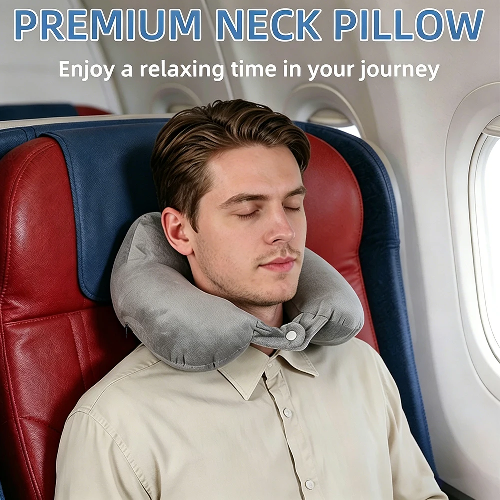 Ultimate Comfort Travel Neck Pillow with Highly Elastic PP Cotton Filling