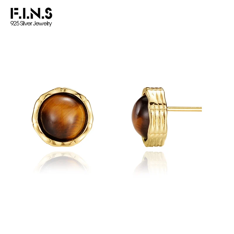 Red Tiger Eye Chip Earrings - The Fossil Cartel