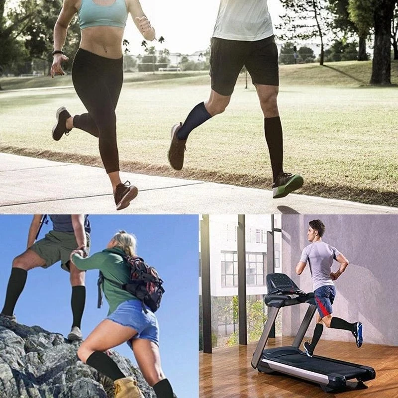 CFS Compression Socks Women Men Knee Stocking 20-30mmHg Edema Diabetes Varicose Veins Nurse Compression Socks Running Sport Sock running socks