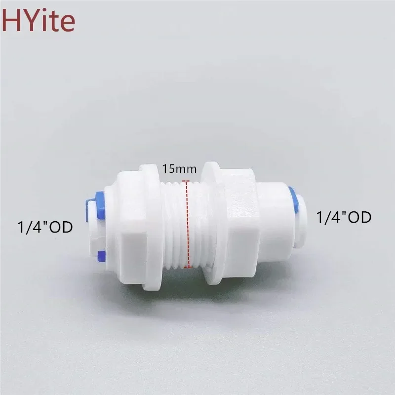 Pipe Fitting Water Pipe Fitting Hose Pipe Fitting Reverse Osmosis System Straight Bulkhead 1/4" 3/8" OD Hose Connection