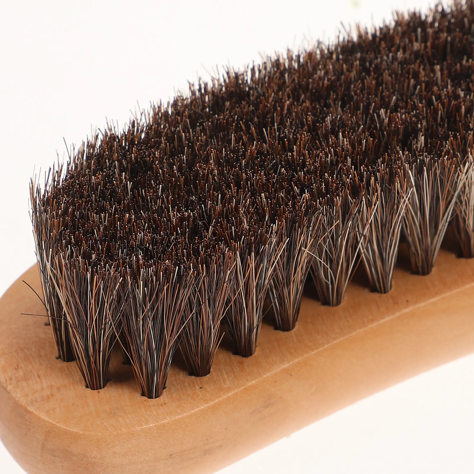 Horsehair Brush Wooden Handle Cleaning Brush For Furniture Clothes Coat Suit Lint Clothe Soft Polishing Tool Car Seat Cloth Care