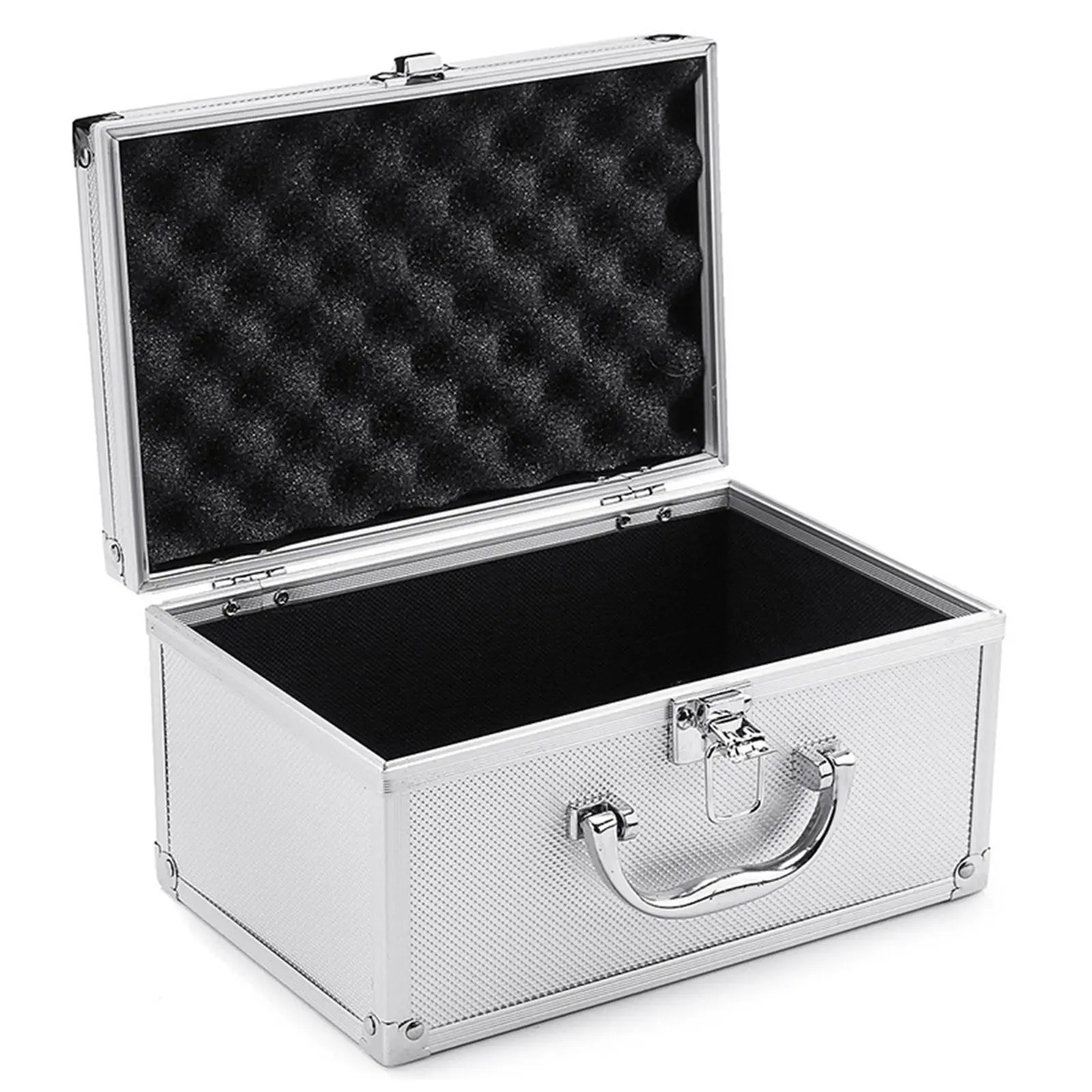 Tool Box Aluminum Alloy Instrument Case Durable Strong Portable Organizer Large Space for Warehouse Garage Household Car